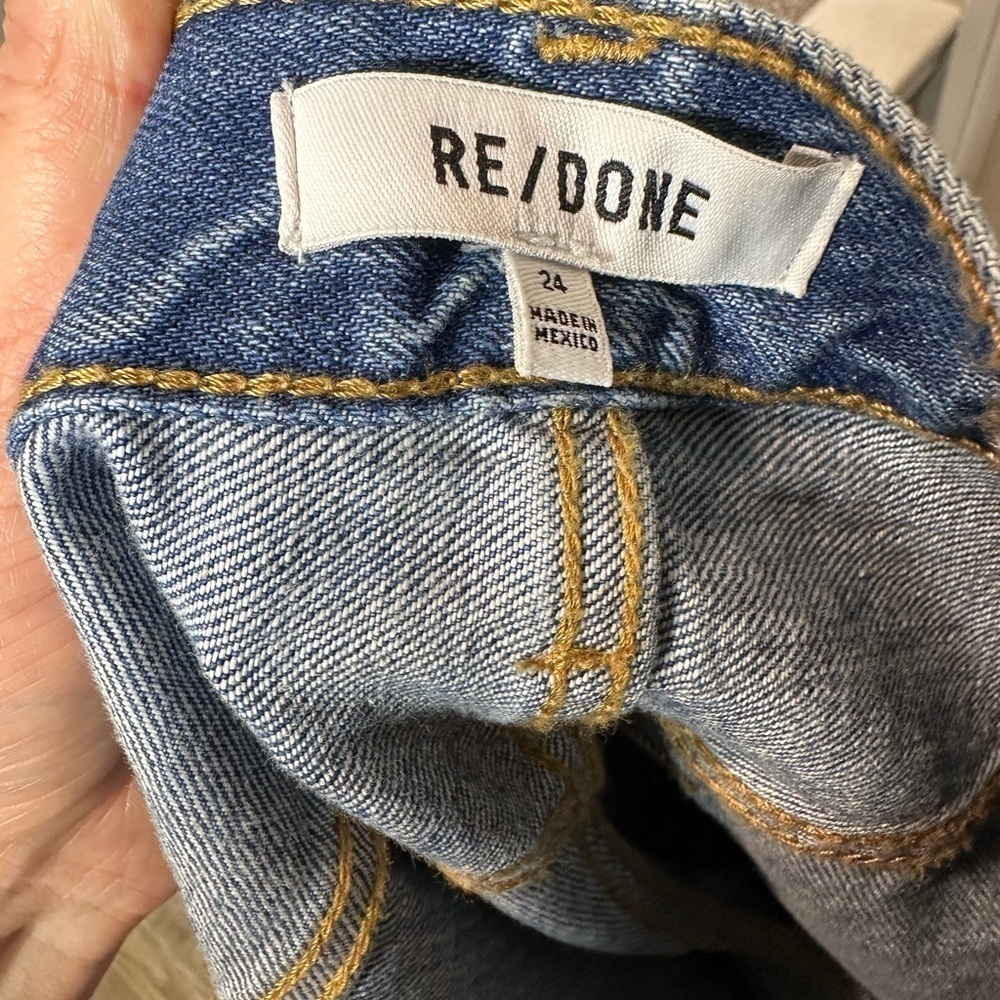 Re/done Redone DENIM JEANS LOOSE LONGISH 90s baggy fit jean darker wash - Picture 9 of 13